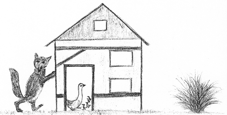 Die schlaue Gans und der Fuchs